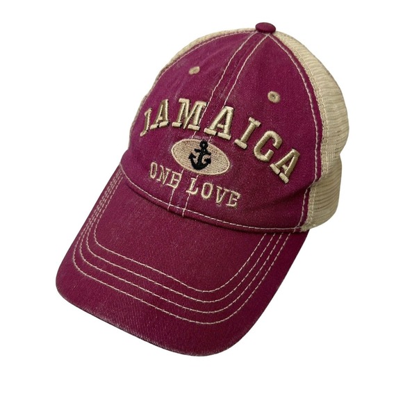 Jamaica Trucker Hat Cap One Love Snapback Adjustable Mesh Back Surf Classic - Picture 1 of 12